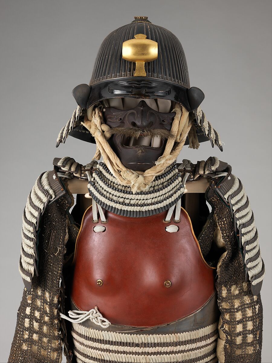 Armor (<i>Morohada-Nugi-Dō Gusoku</i>), Iron, silk, leather, lacquer, silver, gold, copper, wood, cotton, hemp, hair, bone, Japanese