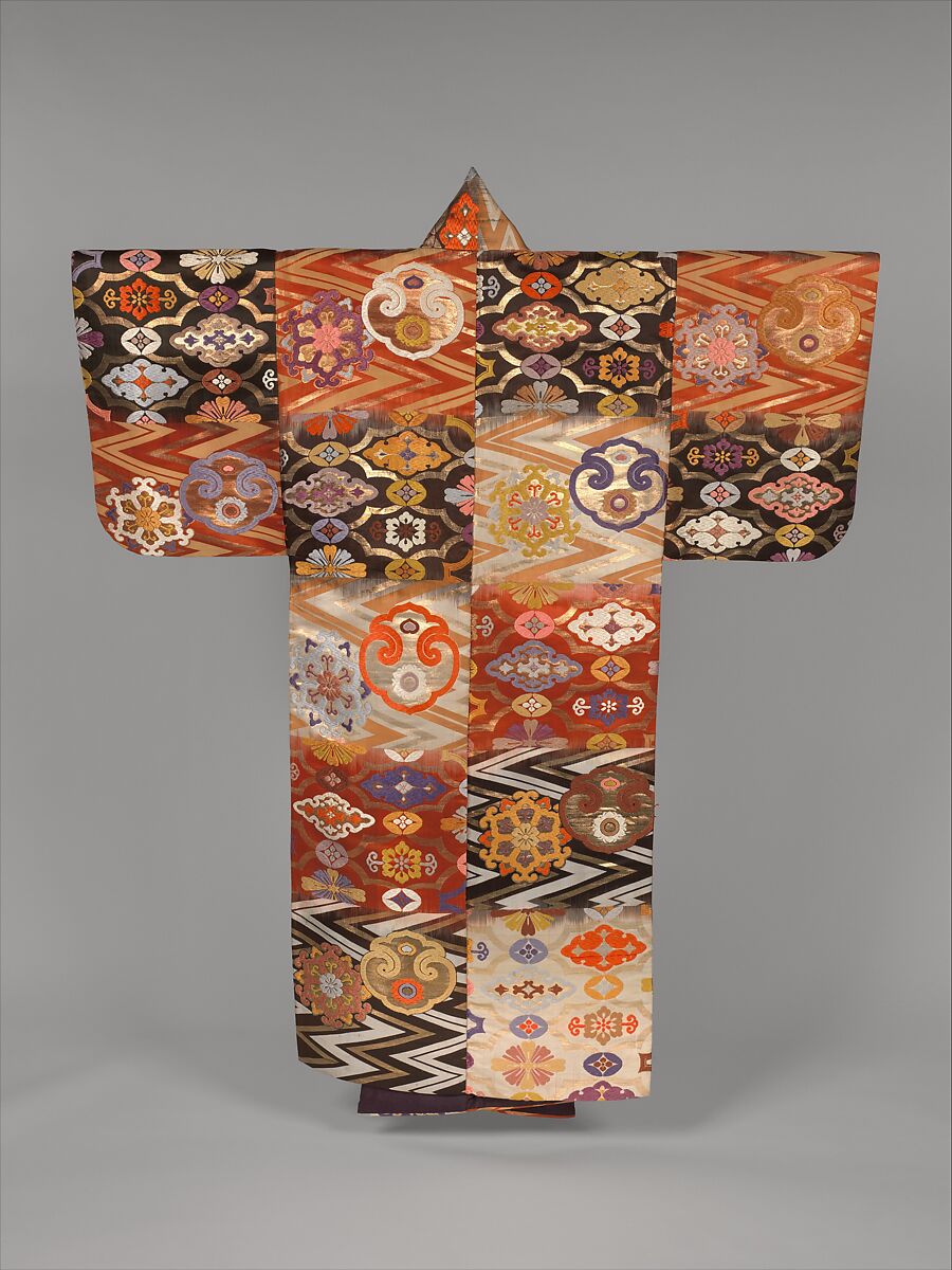 Noh Robe (Atsuita) with Cloud-Shaped Gongs and “Chinese Flowers ...