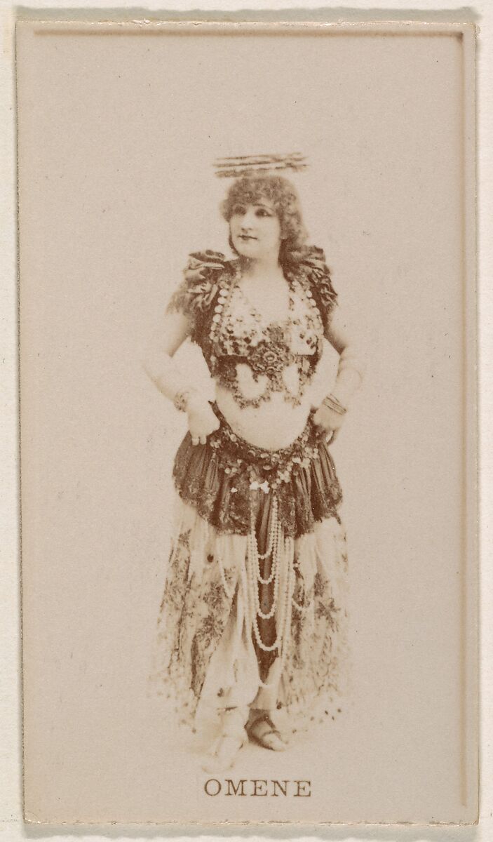 Omene, from the Actresses series (N245) issued by Kinney Brothers to promote Sweet Caporal Cigarettes, Issued by Kinney Brothers Tobacco Company, Albumen photograph 