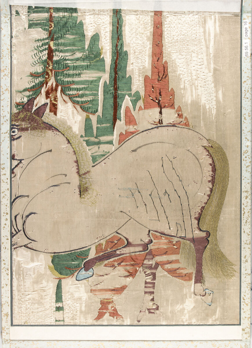 Connoisseur’s Album of Edo-Period Silk Fragments, Accordion album of fourteen pages with textile fragments, Japan