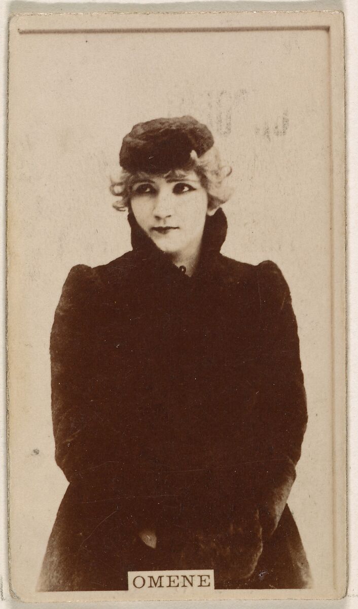 Omene, from the Actresses series (N245) issued by Kinney Brothers to promote Sweet Caporal Cigarettes, Issued by Kinney Brothers Tobacco Company, Albumen photograph 