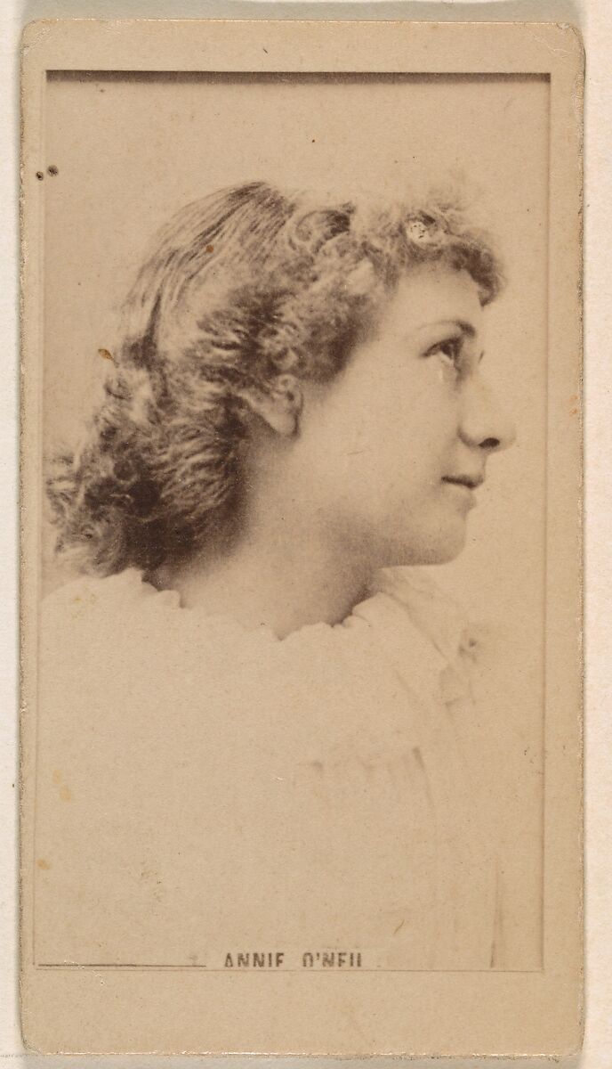 Annie O'Neil, from the Actresses series (N245) issued by Kinney Brothers to promote Sweet Caporal Cigarettes, Issued by Kinney Brothers Tobacco Company, Albumen photograph 