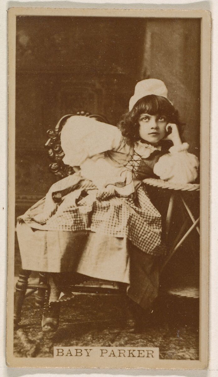 Baby Parker, from the Actresses series (N245) issued by Kinney Brothers to promote Sweet Caporal Cigarettes, Issued by Kinney Brothers Tobacco Company, Albumen photograph 