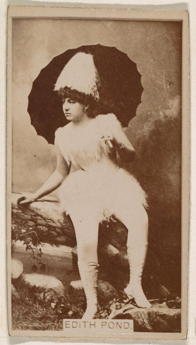 Edith Pond, from the Actresses series (N245) issued by Kinney Brothers to promote Sweet Caporal Cigarettes, Issued by Kinney Brothers Tobacco Company, Albumen photograph 