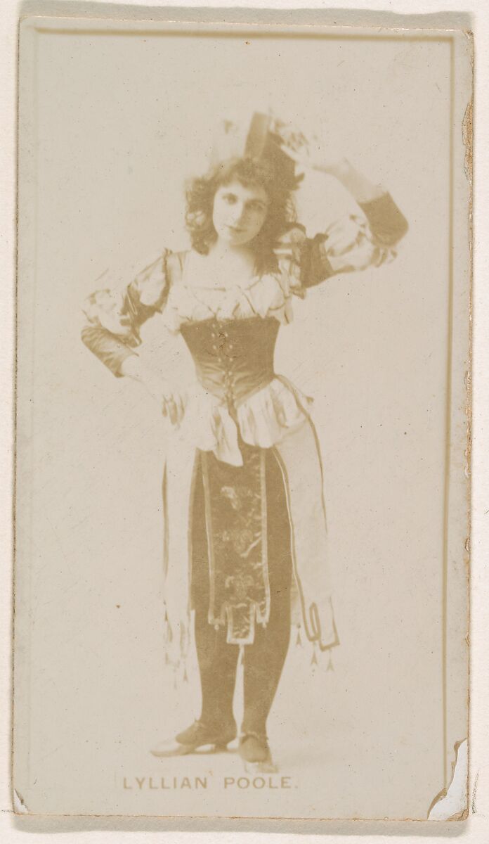 Lyllian Poole, from the Actresses series (N245) issued by Kinney Brothers to promote Sweet Caporal Cigarettes, Issued by Kinney Brothers Tobacco Company, Albumen photograph 