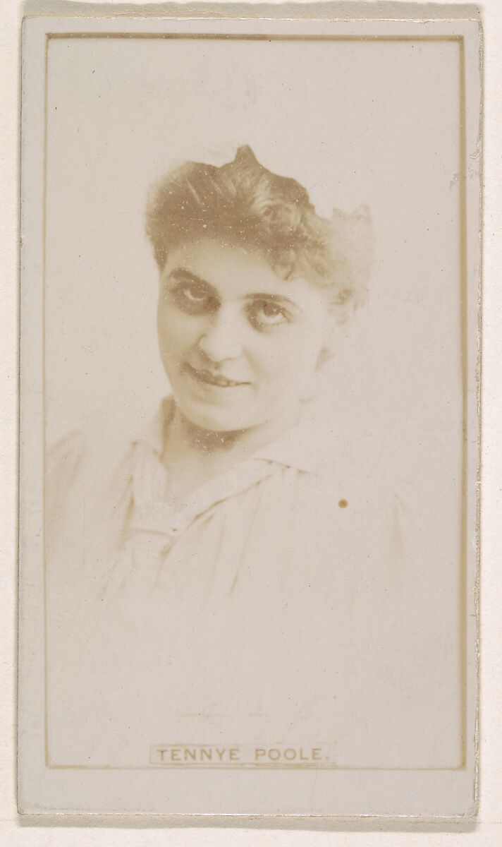 Tennye Poole, from the Actresses series (N245) issued by Kinney Brothers to promote Sweet Caporal Cigarettes, Issued by Kinney Brothers Tobacco Company, Albumen photograph 