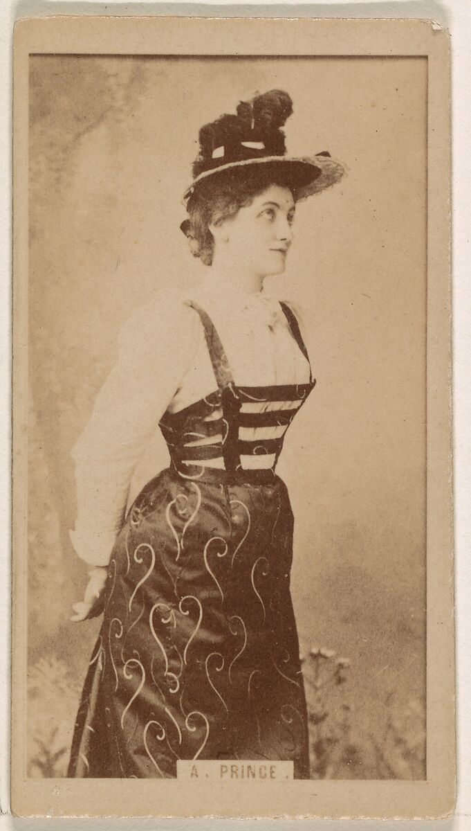 Adelaide Prince, from the Actresses series (N245) issued by Kinney Brothers to promote Sweet Caporal Cigarettes, Issued by Kinney Brothers Tobacco Company, Albumen photograph 