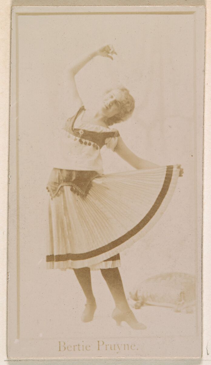 Bertie Pruyne, from the Actresses series (N245) issued by Kinney Brothers to promote Sweet Caporal Cigarettes, Issued by Kinney Brothers Tobacco Company, Albumen photograph 