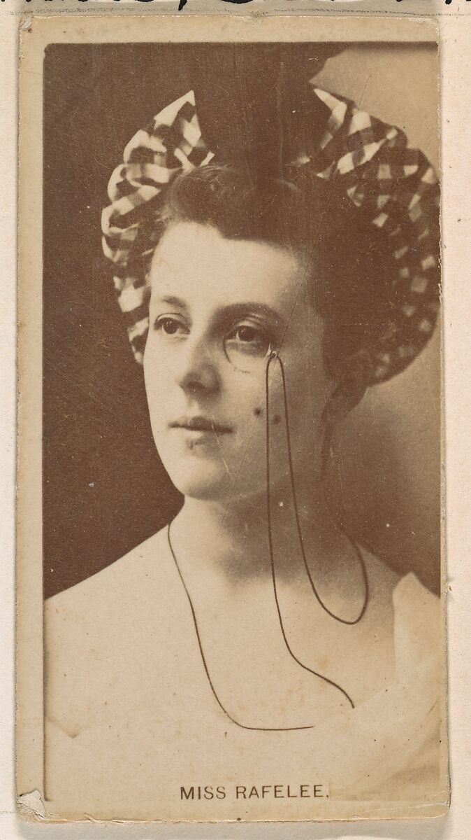 Miss Rafelee, from the Actresses series (N245) issued by Kinney Brothers to promote Sweet Caporal Cigarettes, Issued by Kinney Brothers Tobacco Company, Albumen photograph 