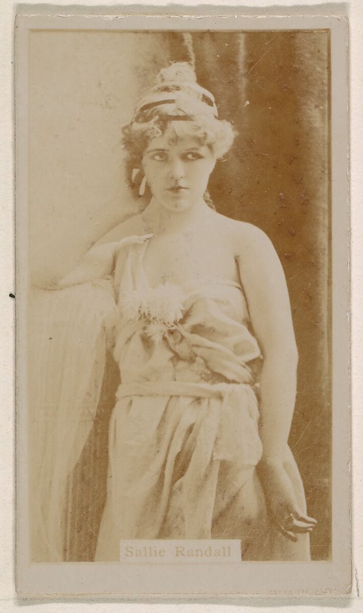 Sallie Randall, from the Actresses series (N245) issued by Kinney Brothers to promote Sweet Caporal Cigarettes, Issued by Kinney Brothers Tobacco Company, Albumen photograph 