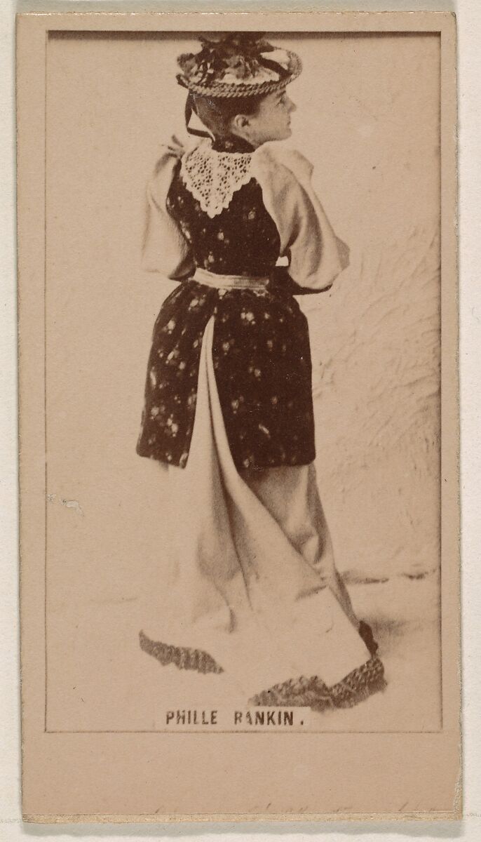 Phille Rankin, from the Actresses series (N245) issued by Kinney Brothers to promote Sweet Caporal Cigarettes, Issued by Kinney Brothers Tobacco Company, Albumen photograph 