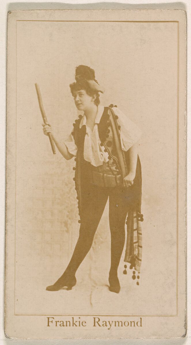 Frankie Raymond, from the Actresses series (N245) issued by Kinney Brothers to promote Sweet Caporal Cigarettes, Issued by Kinney Brothers Tobacco Company, Albumen photograph 