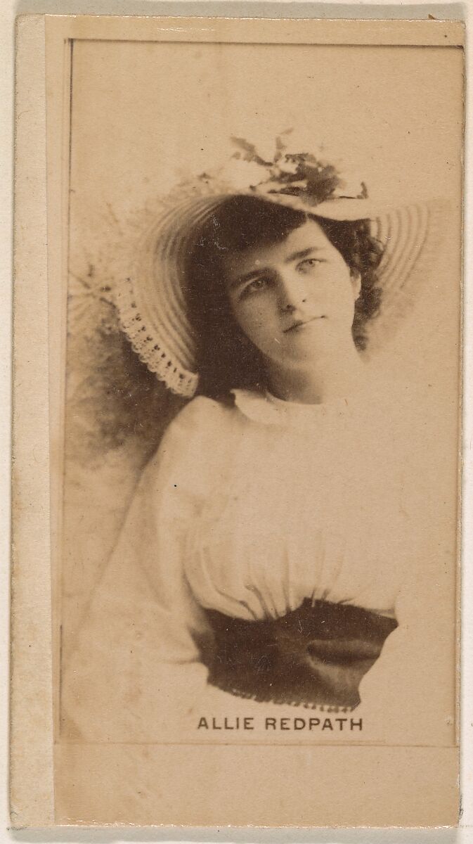 Allie Redpath, from the Actresses series (N245) issued by Kinney Brothers to promote Sweet Caporal Cigarettes, Issued by Kinney Brothers Tobacco Company, Albumen photograph 
