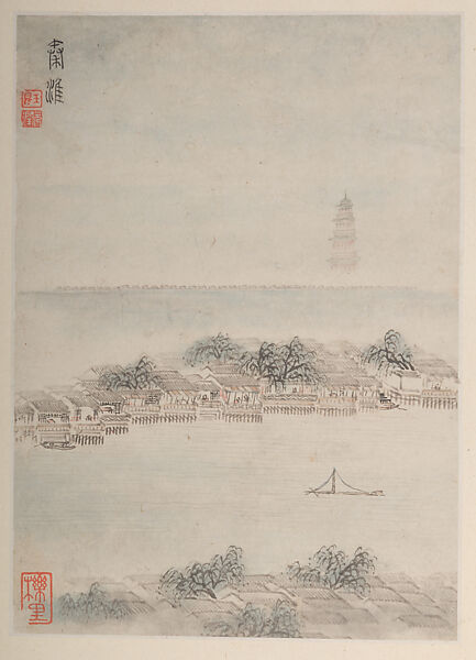 Views of Nanjing for Zhou Lianggong, Hu Yukun (Chinese, ca. 1607–after 1687), Album of twelve paintings; ink and color on paper, China