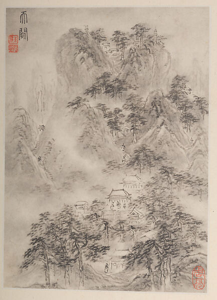 Views of Nanjing for Zhou Lianggong, Hu Yukun (Chinese, ca. 1607–after 1687), Album of twelve paintings; ink and color on paper, China 