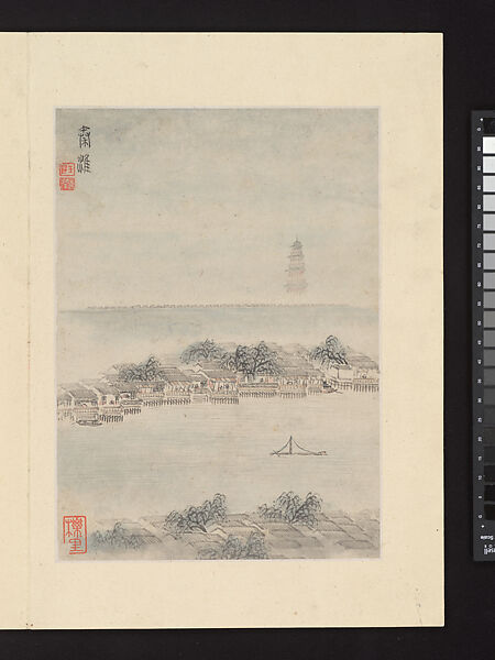 Views of Nanjing for Zhou Lianggong, Hu Yukun (Chinese, ca. 1607–after 1687), Album of twelve paintings; ink and color on paper, China