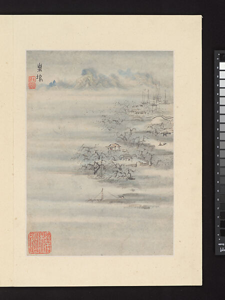 Views of Nanjing for Zhou Lianggong, Hu Yukun (Chinese, ca. 1607–after 1687), Album of twelve paintings; ink and color on paper, China