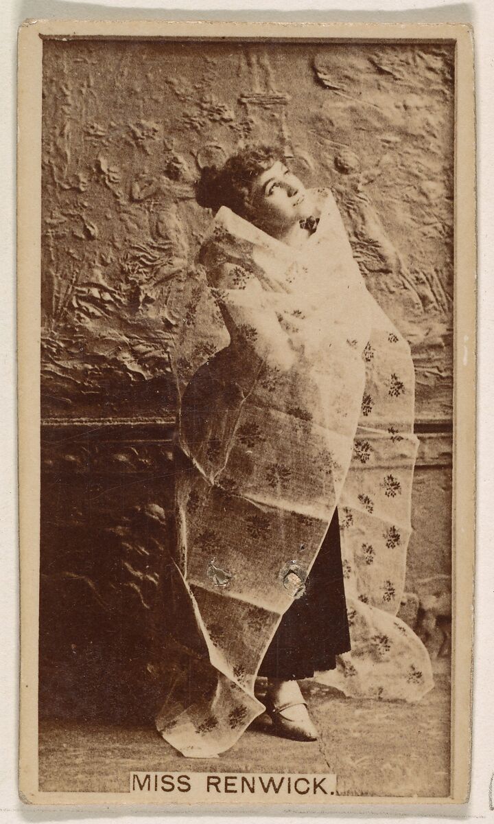 Miss Renwick, from the Actresses series (N245) issued by Kinney Brothers to promote Sweet Caporal Cigarettes, Issued by Kinney Brothers Tobacco Company, Albumen photograph