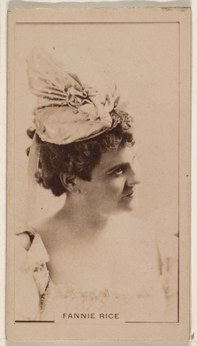 Fannie Rice, from the Actresses series (N245) issued by Kinney Brothers to promote Sweet Caporal Cigarettes, Issued by Kinney Brothers Tobacco Company, Albumen photograph 