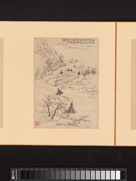 Marvelous Verses without Sounds, Xiao Yuncong (Chinese, 1596–1673), Album of twelve leaves; ink and color on paper, China