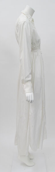 Dress, Azzedine Alaïa (French (born Tunisia), Tunis 1935–2017 Paris), cotton, mother-of-pearl, synthetic, French