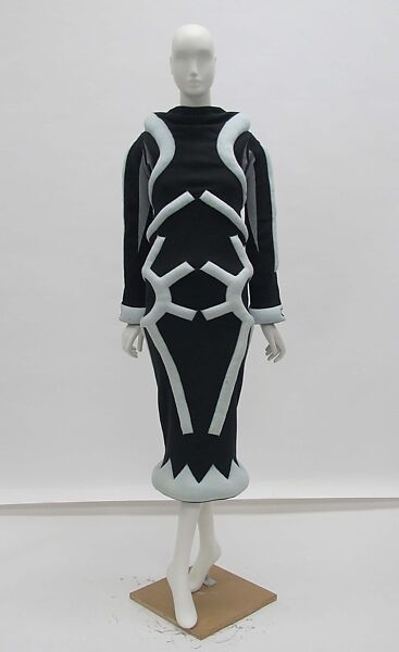 Dress, Naoki Takizawa (Japanese, born 1960), wool, synthetic fiber, Japanese 