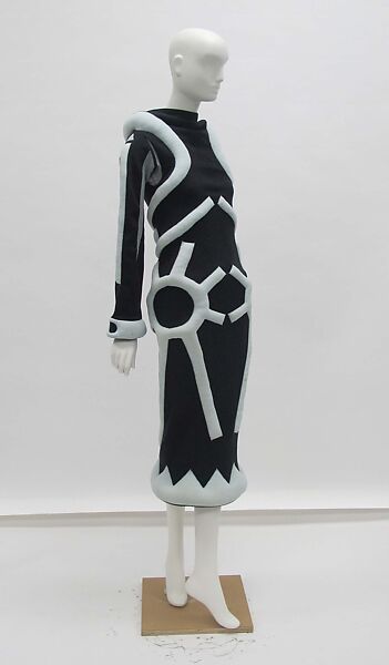 Dress, Naoki Takizawa (Japanese, born 1960), wool, synthetic fiber, Japanese