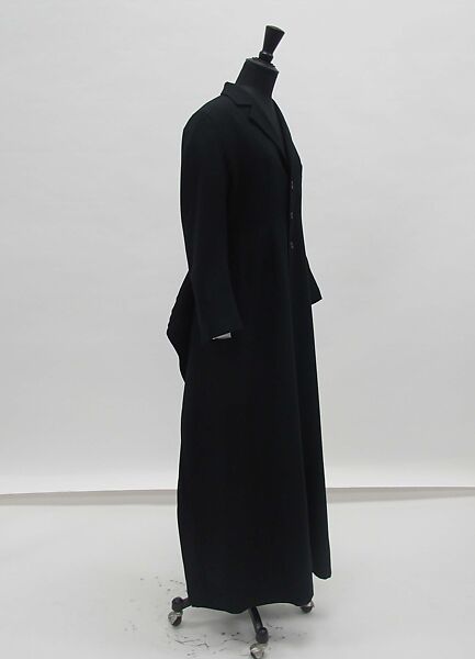 Coat, Yohji Yamamoto (Japanese, born Tokyo, 1943), wool, silk, synthetic, Japanese