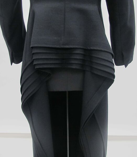 Coat, Yohji Yamamoto (Japanese, born Tokyo, 1943), wool, silk, synthetic, Japanese