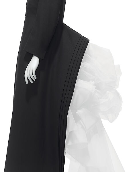 Coat, Yohji Yamamoto (Japanese, born Tokyo, 1943), wool, silk, synthetic, Japanese