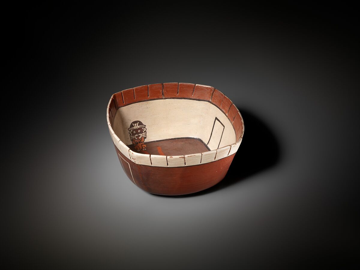 Bowl with a metalworking scene, Nasca artist(s), Ceramic, slip, Nasca