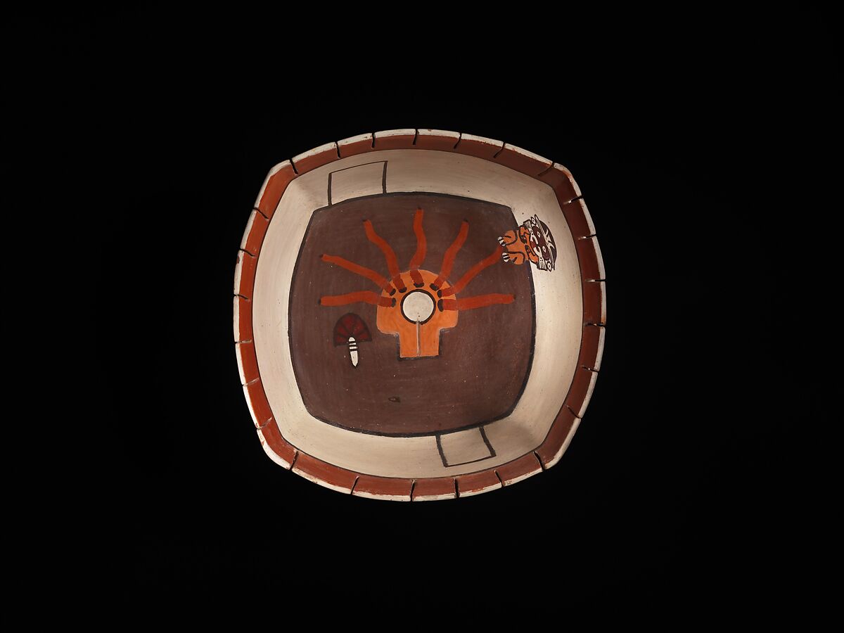 Bowl with a metalworking scene, Nasca artist(s), Ceramic, slip, Nasca