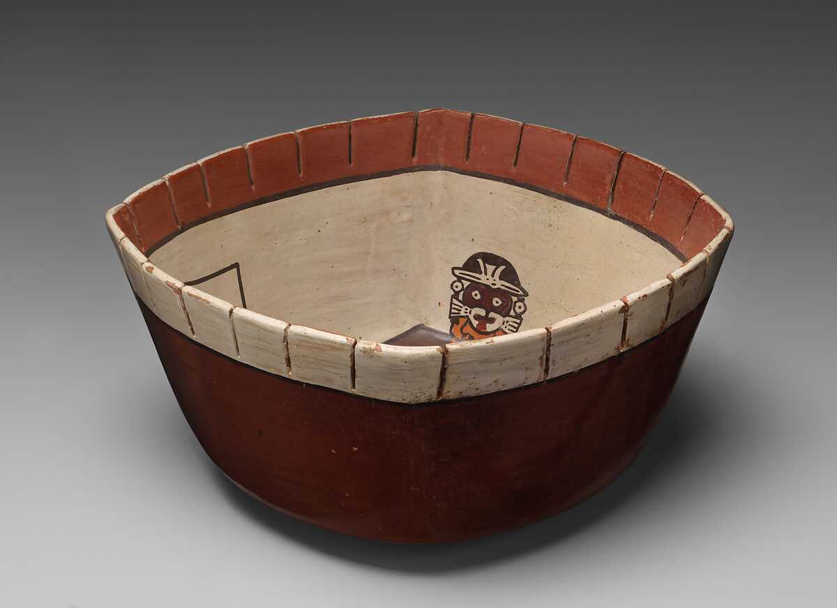 Bowl with a metalworking scene, Nasca artist(s), Ceramic, slip, Nasca