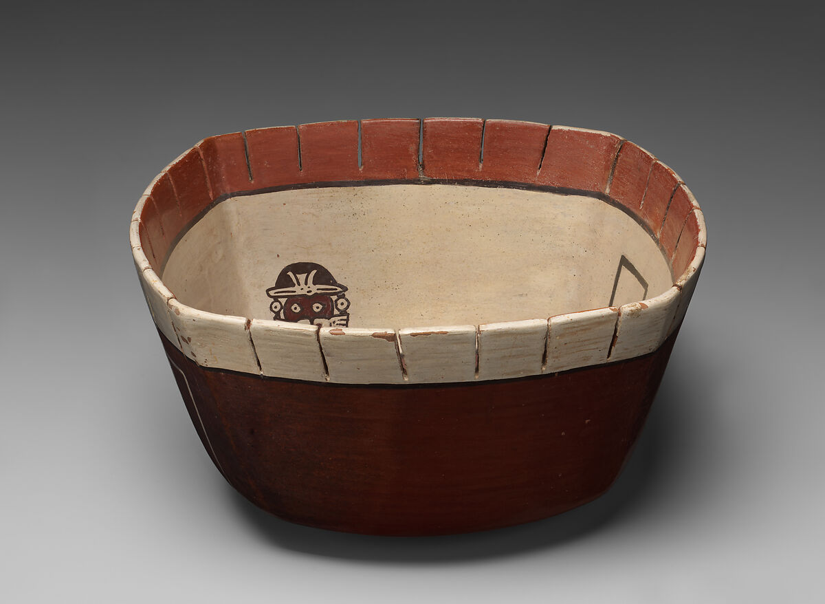 Bowl with a metalworking scene, Nasca artist(s), Ceramic, slip, Nasca