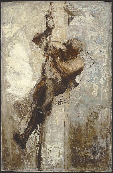 Man on a Rope, Honoré Daumier (French, Marseilles 1808–1879 Valmondois), Oil on canvas 