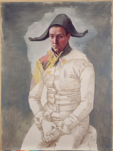 Harlequin, Pablo Picasso (Spanish, Malaga 1881–1973 Mougins, France), Oil on canvas 