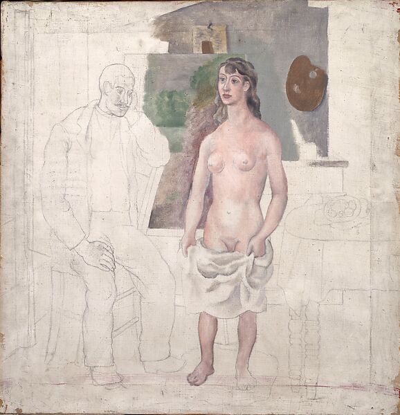 Painter and His Model, Pablo Picasso (Spanish, Malaga 1881–1973 Mougins, France), Oil on canvas 