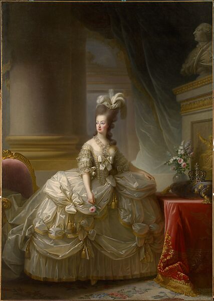 Marie Antoinette in Court Dress, Elisabeth Louise Vigée Le Brun (French, Paris 1755–1842 Paris), Oil on canvas 