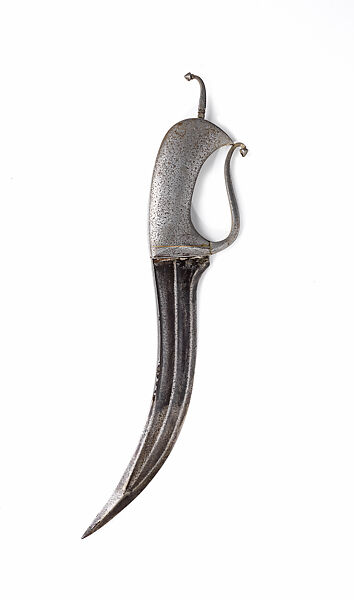 Dagger in the Form of a Bird Holding a Leaf, Steel