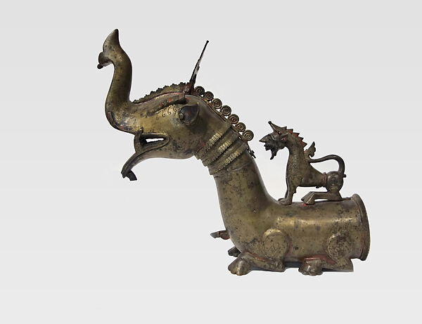 Zoomorphic Palanquin Finial, Brass