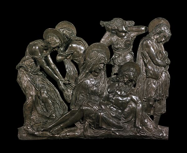 Lamentation Over the Dead Christ, Donatello (Italian, Florence ca. 1386–1466 Florence), Bronze 