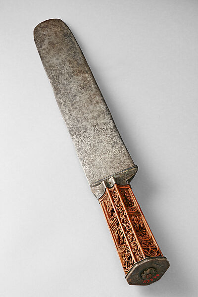 Knife, Boxwood, steel, and silver, Netherlandish 