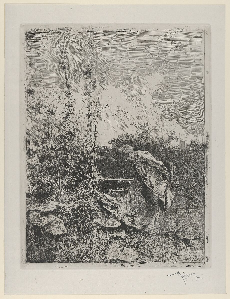 Mariano Fortuny, 1838–1874 | The botanist: a man in a garden examining ...