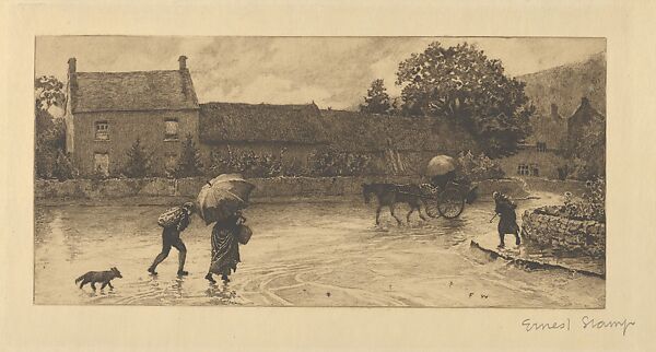 A Rainy Day, Cookham, Ernest Stamp (British, Sowerby, Yorkshire 1869–1942 Shoreham-by-Sea), Etching; proof 
