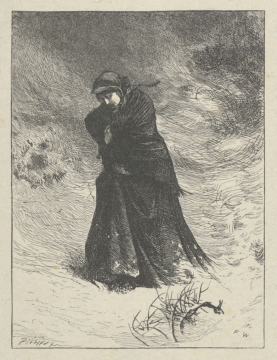 Love in Death, for "Good Words", After Frederick Walker (British, London 1840–1875 Perthshire, Scotland), Wood engraving on chine volant; proof 