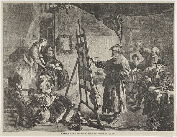 L'Atelier de Rembrandt, tableau de J. Gilbert (Rembrandt's Studio, a painting by J. Gilbert), from 