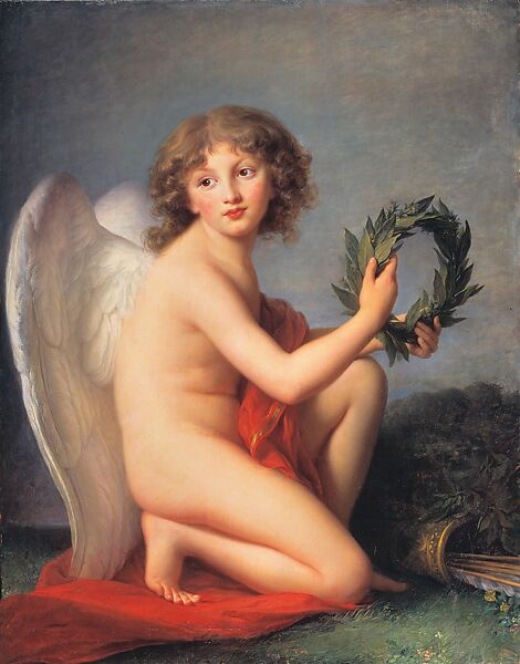 The Prince Henryk Lubomirski as Love of Glory, Elisabeth Louise Vigée Le Brun (French, Paris 1755–1842 Paris), Oil on wood 