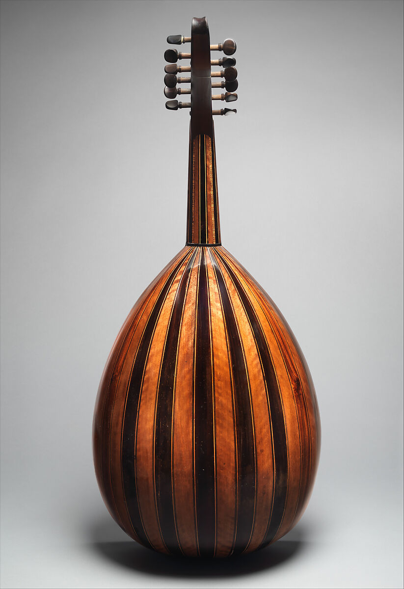 Ūd, Manol (Emmanuel Venios) (Greek, active Turkey, Folegandros 1838–1915/16 Istanbul), Spruce, mulberry, various woods, mother-of-pearl, mastic, Turkish