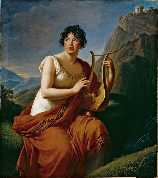Madame de Staël as Corinne at Cape Miseno, Elisabeth Louise Vigée Le Brun (French, Paris 1755–1842 Paris), Oil on canvas 