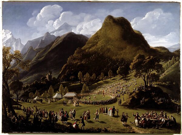 Festival of the Shepherds at Unspunnen, August 17, 1808, Elisabeth Louise Vigée Le Brun (French, Paris 1755–1842 Paris), Oil on canvas 